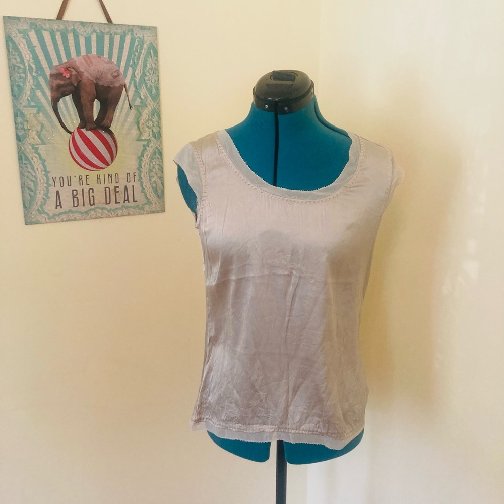 White House black market silky beige cami